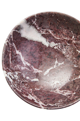 Red and White Marble Bowl