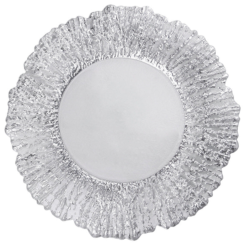 Tree Pattern Glass Fruit Plate