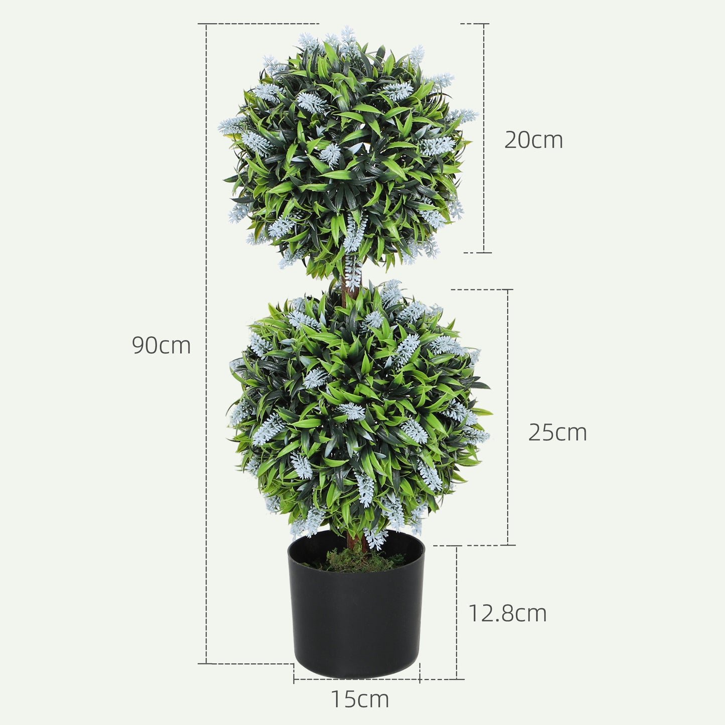 Artificial Lavender Ball Trees