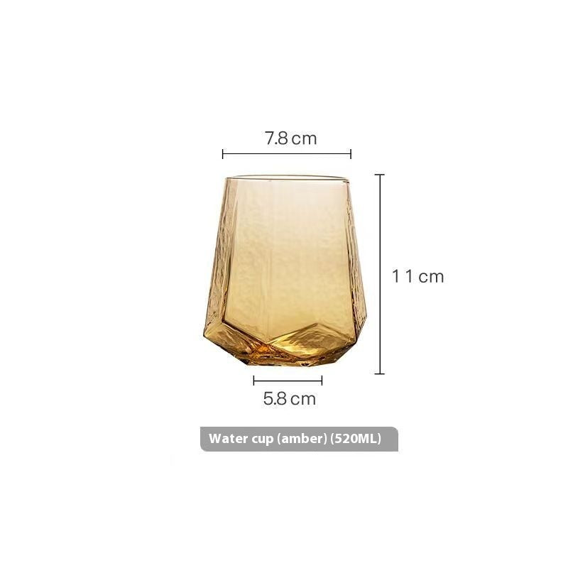 Amber Red Wine Glass