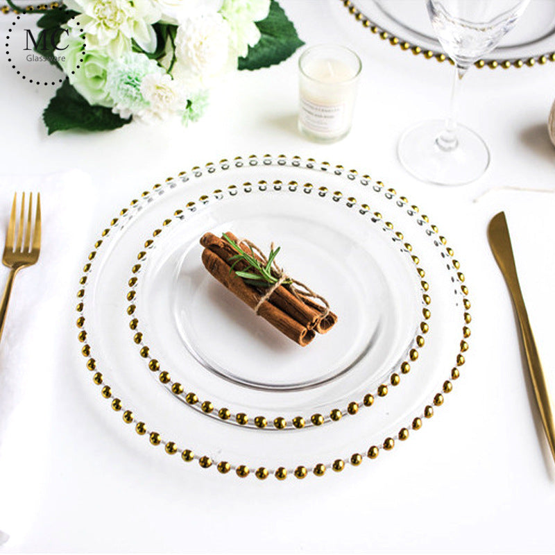 Gold Rim Glass Plate
