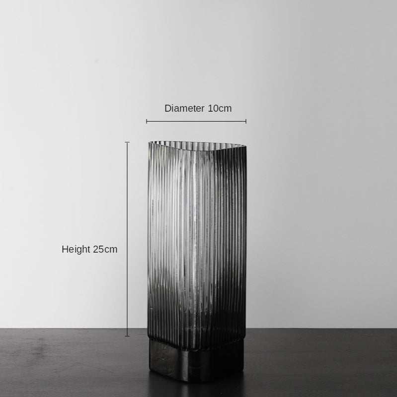 Vertical Pattern Glass Vase