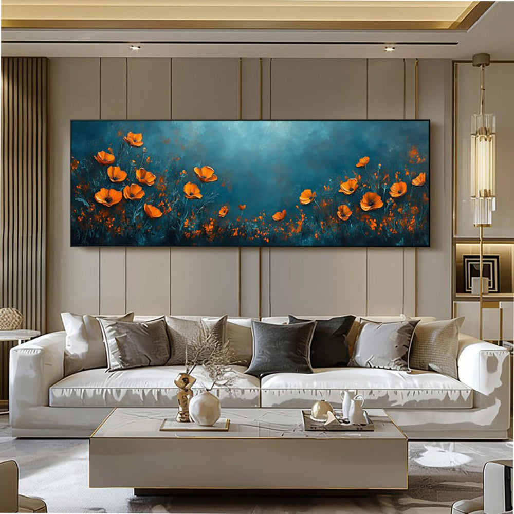 Abstract Floral Oil Painting