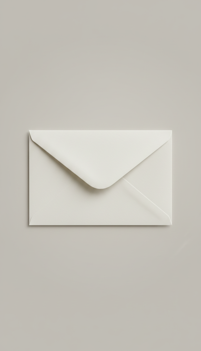 Welcome Packet in Chalk White Envelope