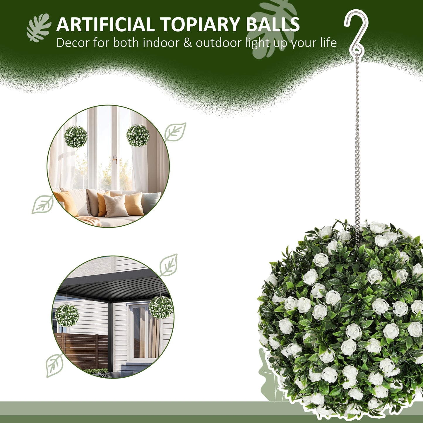 UV-protected Topiary Purple Rose Balls