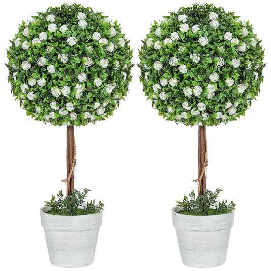Topiary Ball Tree With Rose Flower