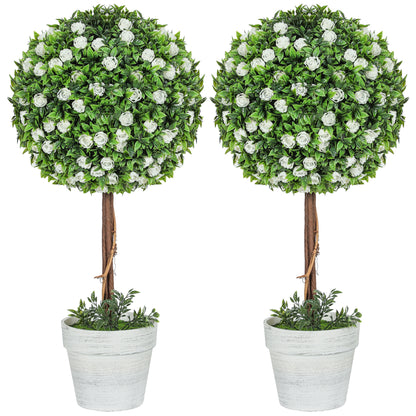 Topiary Ball Tree With Rose Flower