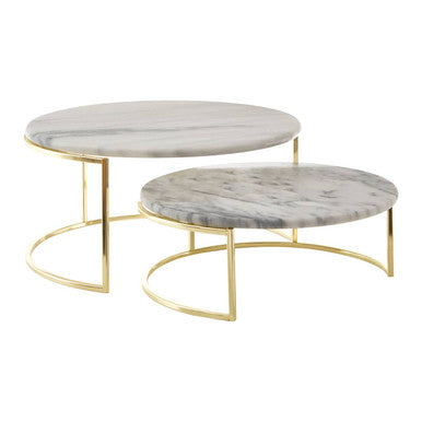 Set Of Two Marble Cake Stands