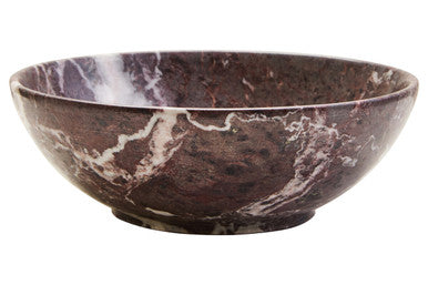 Red and White Marble Bowl