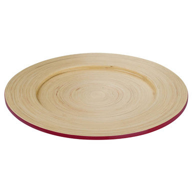 Raspberry Bamboo Charger Plate