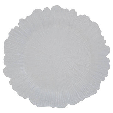 White Finish Reef Charger Plate