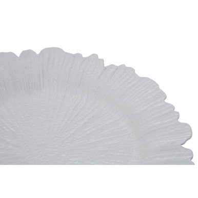White Finish Reef Charger Plate