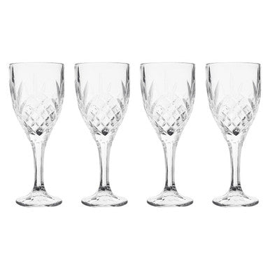 Set Of Four Crystal Wine Glasses