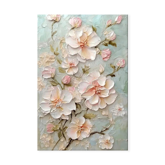 Spring Flowers Thick Oil Painting