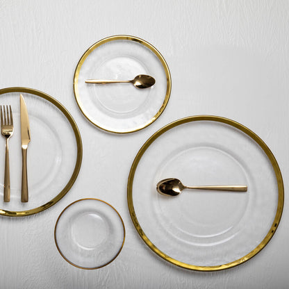 Textured Glass Dinner Plate