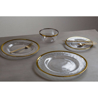 Textured Glass Dinner Plate