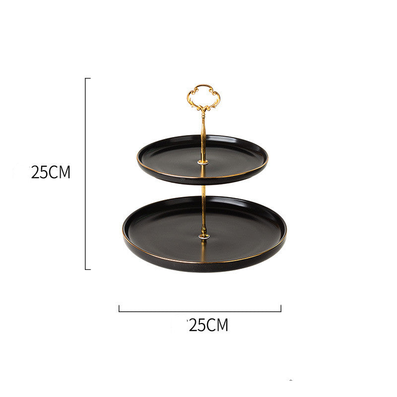 European Tiered Dessert Plate