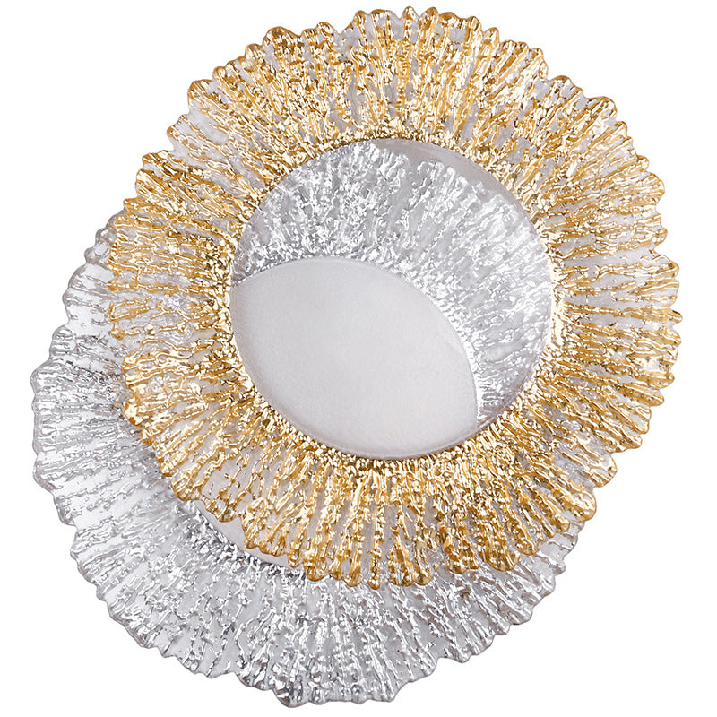 Tree Pattern Glass Fruit Plate