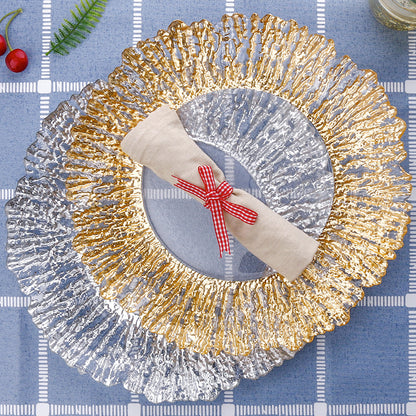 Tree Pattern Glass Fruit Plate