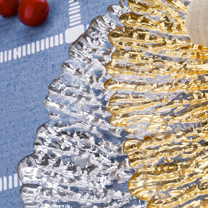 Tree Pattern Glass Fruit Plate