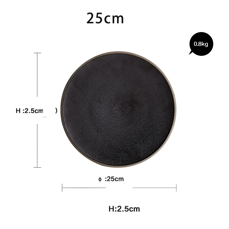 Black Large Plate