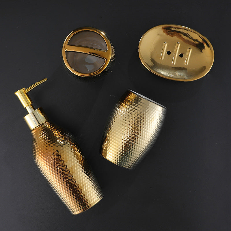 Honeycomb Gold Bathroom Set