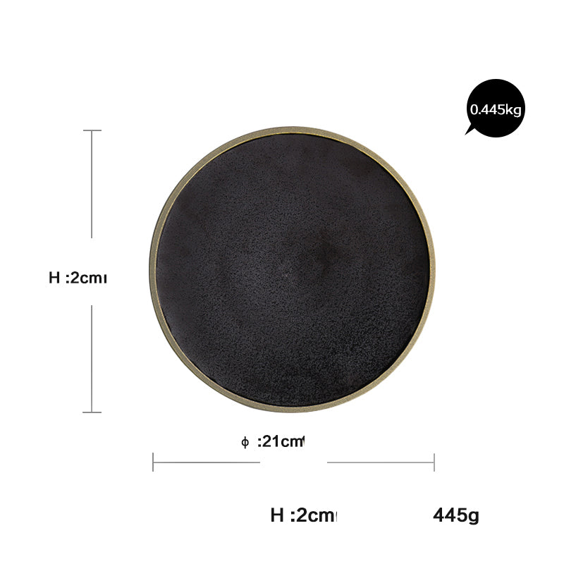 Black Large Plate