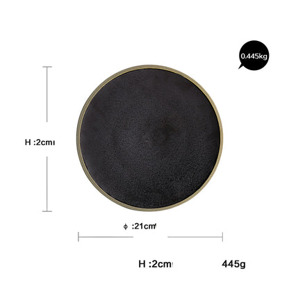 Black Large Plate