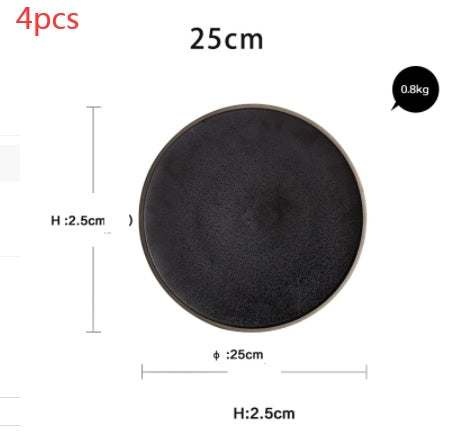 Black Large Plate