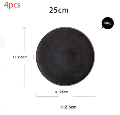 Black Large Plate