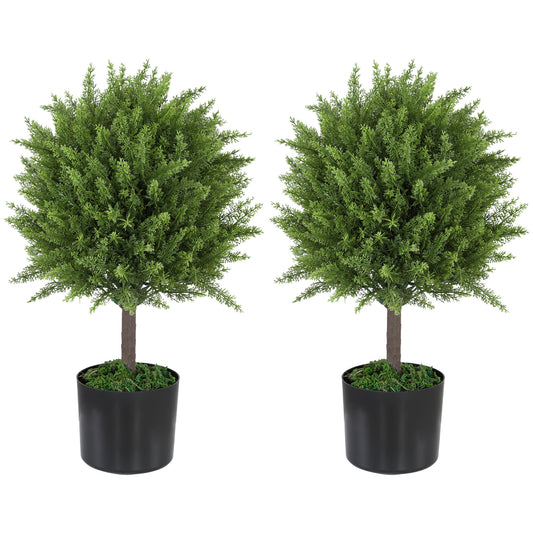 Cedar Topiary Trees in Pots