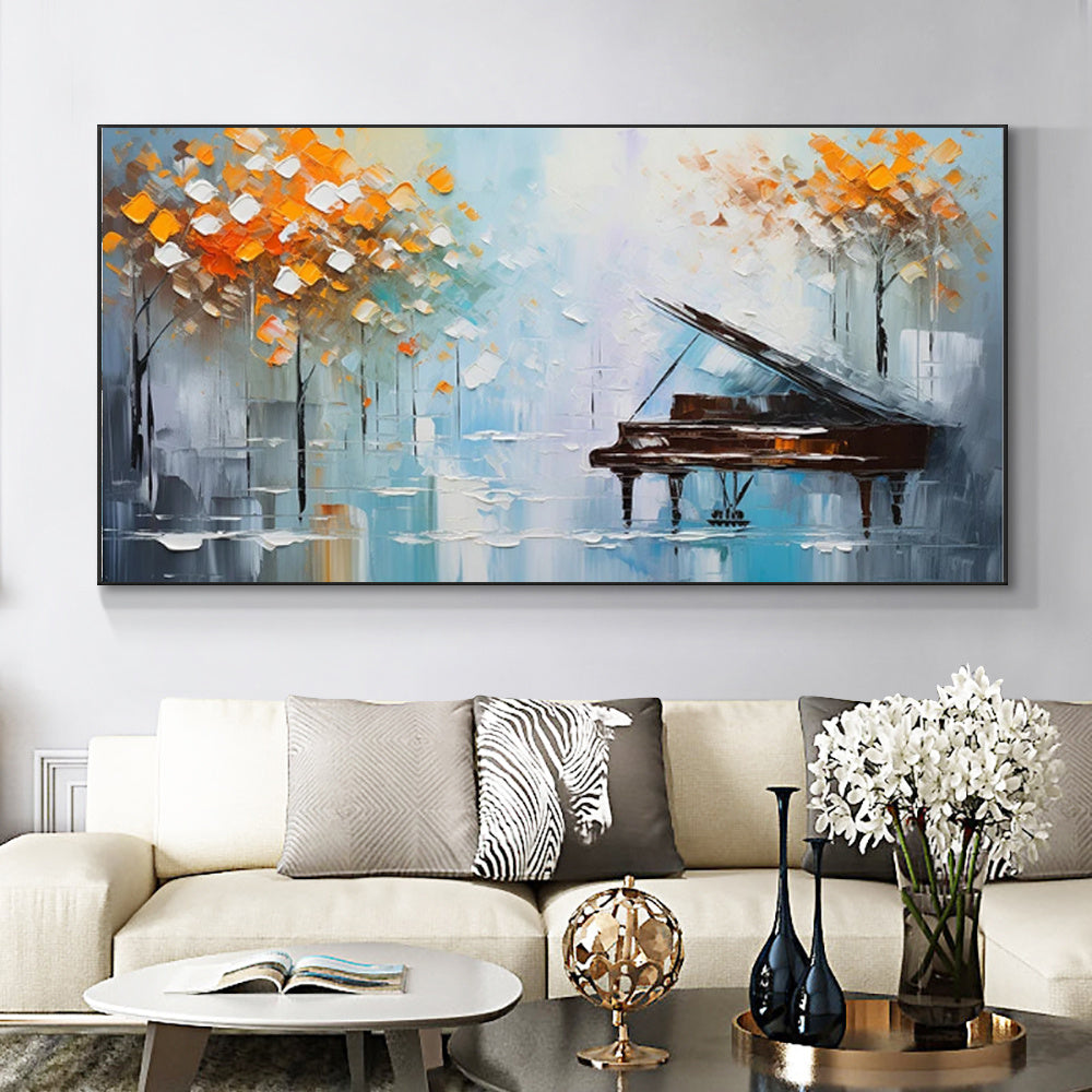 Modern Abstract Piano Oil Painting