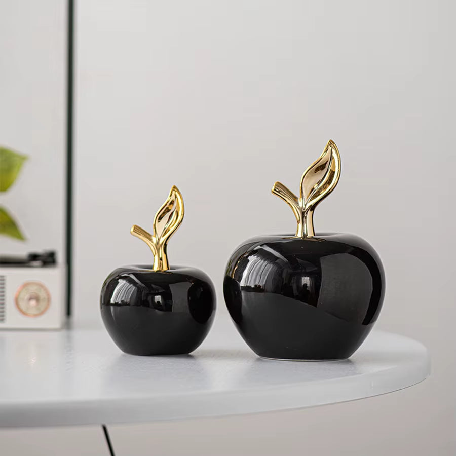 Classic European Style Ceramic Cute Funny Christmas Fruit Ornament Home Room Figurines Arts Crafts Desk Decor Statues Sculpture