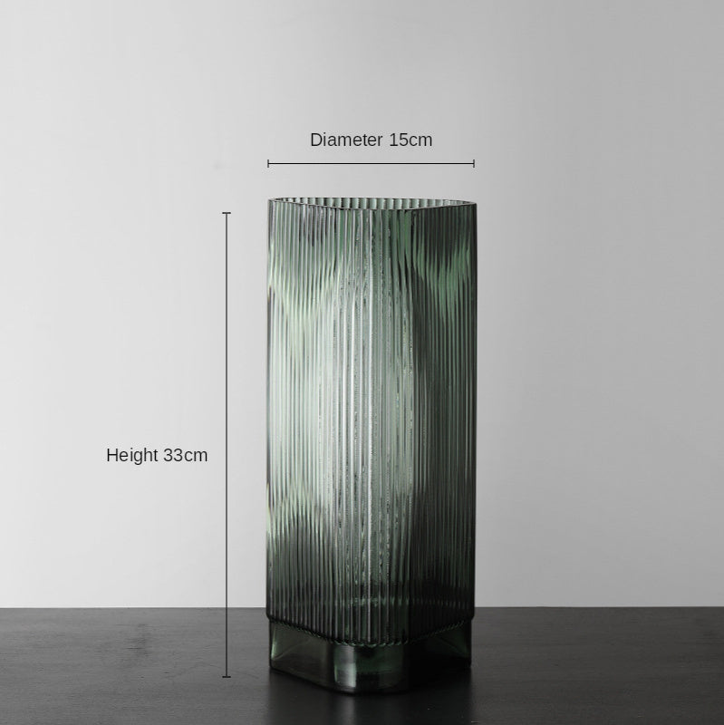 Vertical Pattern Glass Vase
