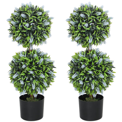 Artificial Lavender Ball Trees