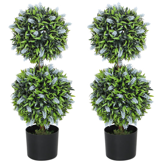 Artificial Lavender Ball Trees