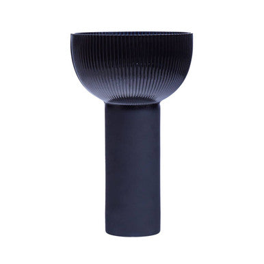 Large Navy Blue Glass Vase