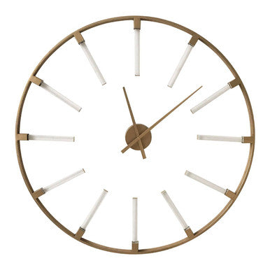 Gold Finish Round Clock