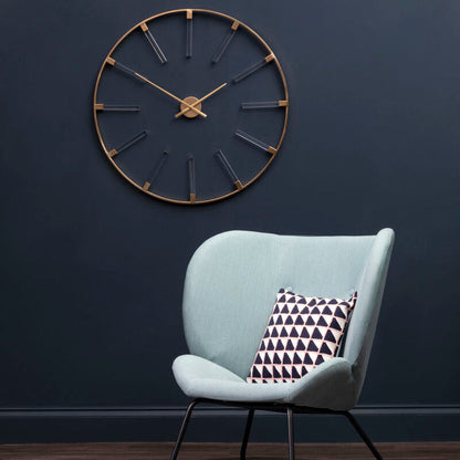 Gold Finish Round Clock