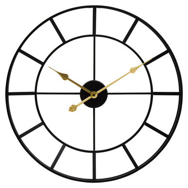 Black Finish Wall Clock