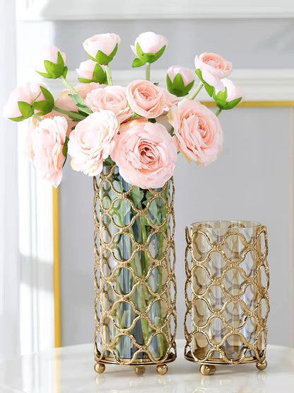 Hollow Out Golden Vase