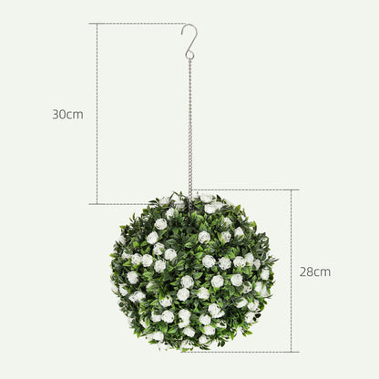 UV-protected Topiary Purple Rose Balls