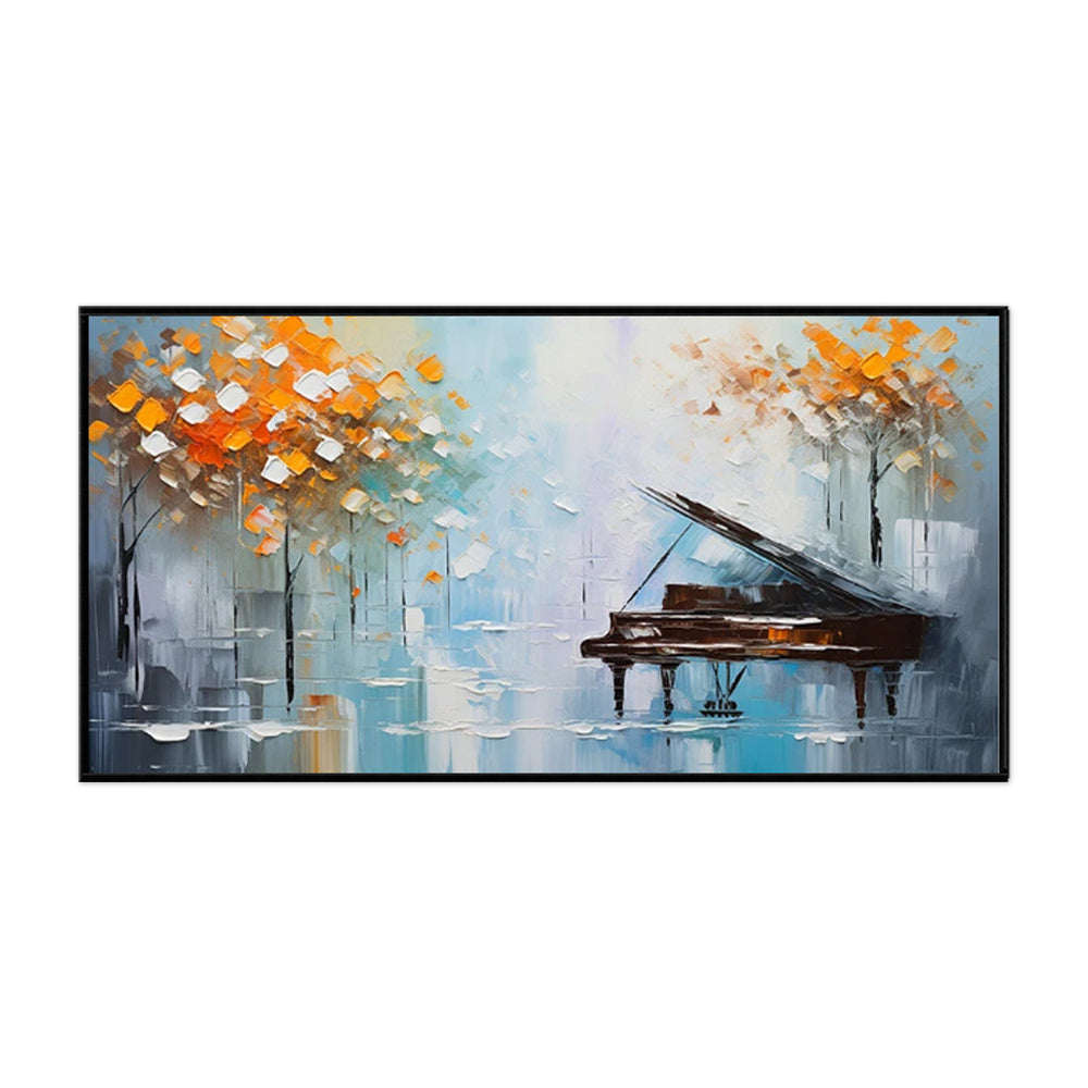 Modern Abstract Piano Oil Painting