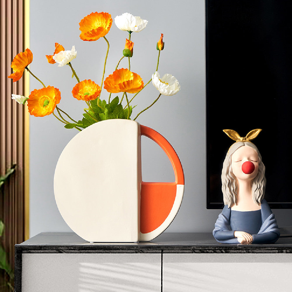 Modern Ceramic Round Vase