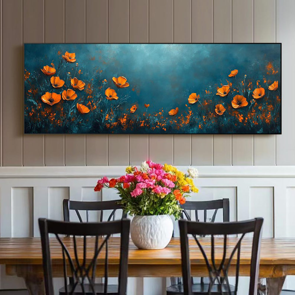 Abstract Floral Oil Painting