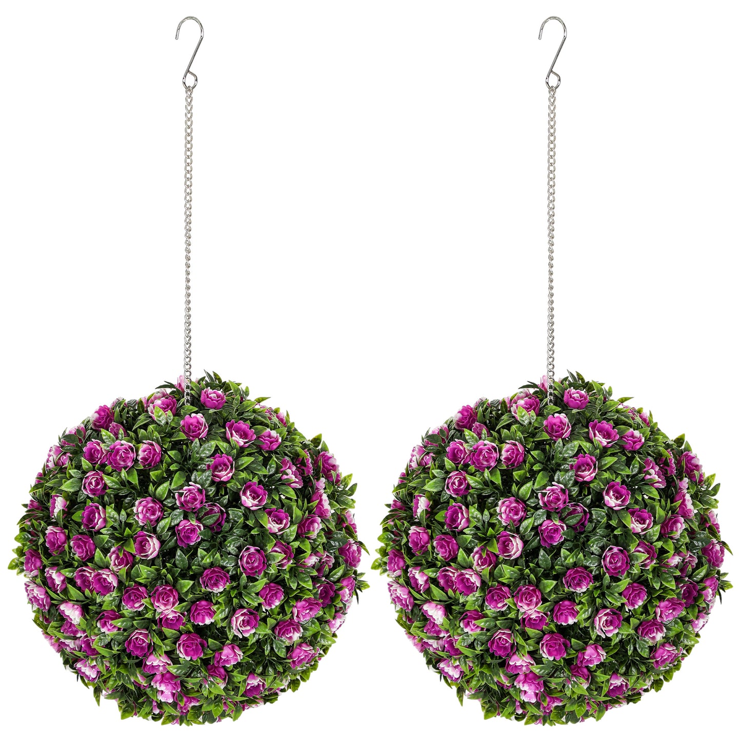UV-protected Topiary Purple Rose Balls Purple