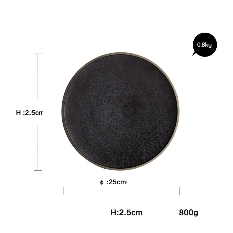 Black Large Plate