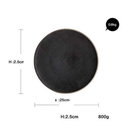 Black Large Plate