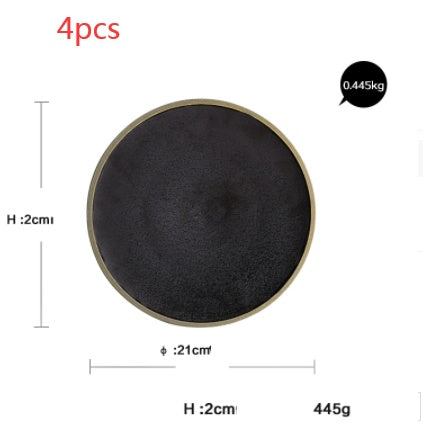 Black Large Plate