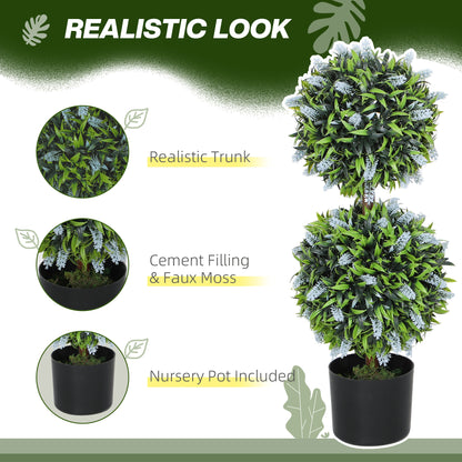 Artificial Lavender Ball Trees
